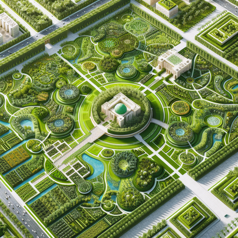 تصميم وتنسيق حدائق القطيف: خبرة وابتكار في مؤسسة جرين ويب